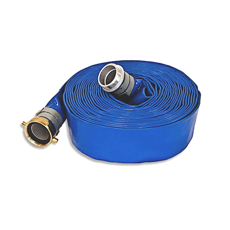2in x 50ft Blue PVC Discharge Male x Female Threaded Hose - Hoses & Accessories